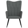vidaXL Sill&oacute;n de relax de tela gris oscuro
