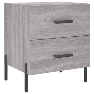 vidaXL Mesita de noche madera de ingenier&iacute;a gris Sonoma 40x35x47,5 cm