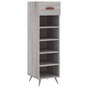 vidaXL Zapatero madera de ingenier&iacute;a gris Sonoma 30x35x105 cm