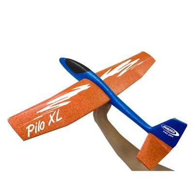 JAMARA Avión planeador de juguete Pilo XL espuma naranja y azul