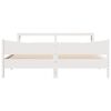 vidaXL Estructura cama cabecero madera maciza pino blanco 180x200 cm