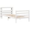 vidaXL Estructura de cama sin colch&oacute;n madera maciza blanca 90x190 cm
