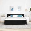 vidaXL Cama tipo Box Spring con colch&oacute;n Negro 180 x 200 cm tela