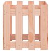 vidaXL Jardinera con diseño de valla madera maciza Douglas 40x40x40 cm