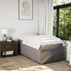 vidaXL Cama box spring con colch&oacute;n tela gris taupe 90x200 cm