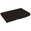 vidaXL Encimera ba&ntilde;o madera maciza tratada marr&oacute;n oscuro 60x50x(2-4)cm