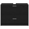 vidaXL Gabinete de Ba&ntilde;o con caj&oacute;n Roble Negro 78 x 37 x 59 cm