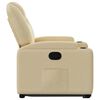 vidaXL Sill&oacute;n reclinable elevable de tela color crema