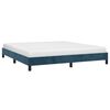 vidaXL Estructura de cama sin colch&oacute;n terciopelo azul oscuro 160x200cm