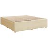 vidaXL Cama box spring con colch&oacute;n tela color crema 180x200 cm