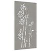vidaXL Adorno de pared de jard&iacute;n acero corten dise&ntilde;o bamb&uacute; 105x55 cm