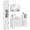 vidaXL Juego de muebles de baño con cajón 4 pcs Blanco brillante