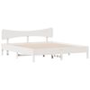 vidaXL Cama sin colch&oacute;n madera maciza de pino blanca 180x200 cm