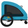 vidaXL Remolque de bicicleta mascotas hierro tela Oxford azul