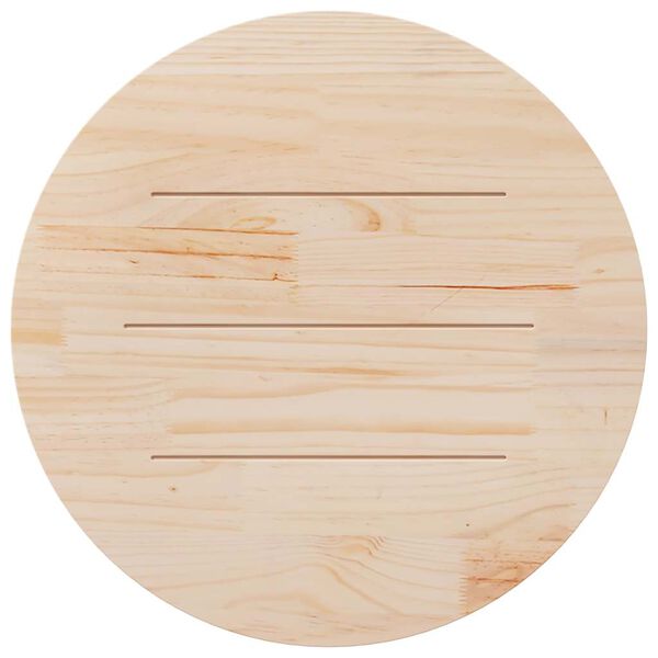 vidaXL Superficie de mesa madera maciza de pino blanco &Oslash;80x2,5 cm