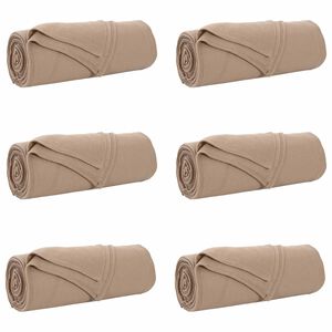 vidaXL Mantitas de Sof&aacute; 6 uds. Camel 350 x 270 cm 8.09 kg Lana