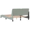 vidaXL Estructura de cama sin colch&oacute;n terciopelo gris claro 140x190 cm