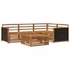 vidaXL Conjunto de sof&aacute;s de exterior 5 uds. Natural