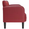 vidaXL Sof&aacute; Loveseat rojo vino 110 cm cuero sint&eacute;tica