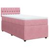 vidaXL Cama box spring con colch&oacute;n terciopelo rosa 90x200 cm