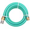 vidaXL Manguera de succi&oacute;n con conectores de lat&oacute;n 7 m 25 mm verde