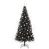 vidaXL &Aacute;rbol de Navidad con 300 LED con soporte Negro 210 cm PVC