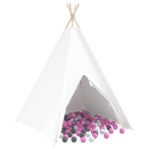 vidaXL Tienda tipi Blanco 120 x 120 x 150 cm Tela y Plástico