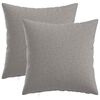 vidaXL Coj&iacute;n con almohada HEERLEN 2 uds. Gris Nube Tela