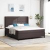 vidaXL Cama tipo Box Spring Marr&oacute;n Oscuro 200 x 180 cm tela