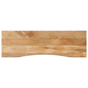 vidaXL Tablero escritorio con curva madera mango rugosa 160x50x2,5 cm