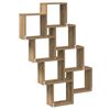 vidaXL Estante cubo de pared madera ingenier&iacute;a roble 90x15x119,5 cm