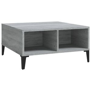 vidaXL Mesa de centro madera de ingenier&iacute;a gris Sonoma 60x60x30 cm