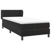 vidaXL Cama box spring con colch&oacute;n cuero sint&eacute;tico negro 80x210 cm
