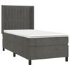 vidaXL Cama box spring con colch&oacute;n terciopelo gris oscuro 90x190 cm