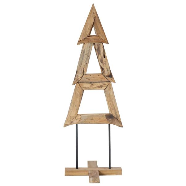 vidaXL &Aacute;rbol de Navidad Marr&oacute;n 120 cm Madera de teca maciza