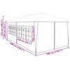 vidaXL Carpa de fiesta con pared Rojo 600 x 300 x 255 cm PE y acero