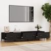vidaXL Mueble de TV madera contrachapada negro 150x34,5x30 cm