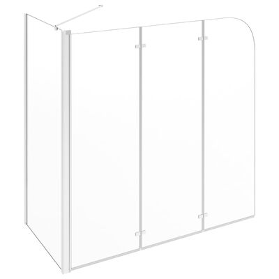 vidaXL Mampara de ducha de vidrio templado transparente 120x69x130 cm