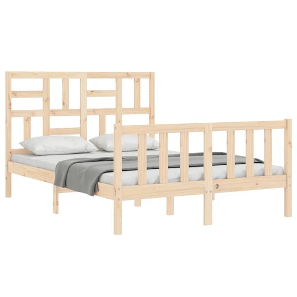 vidaXL Estructura de cama sin colchón madera de pino blanca 140x200 cm