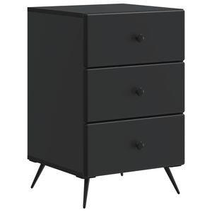 vidaXL Armario de Noche Negro 43 x 41 x 66,5 cm Madera de Ingenier&iacute;a