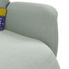 vidaXL Sill&oacute;n reclinable masaje con reposapi&eacute;s terciopelo gris claro