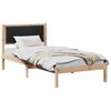 vidaXL Estructura de cama Negro 90 x 200 cm Madera de pino macizo