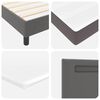 vidaXL Cama tipo Box Spring Gris 160 x 200 cm Cuero sint&eacute;tico