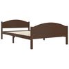 vidaXL Estructura cama sin colch&oacute;n madera pino marr&oacute;n oscuro 120x200cm