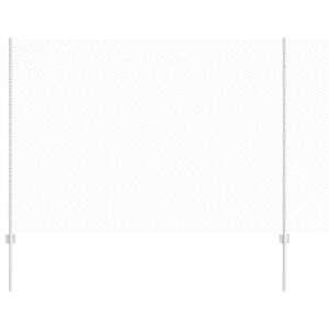 vidaXL Valla con Poste Plateado