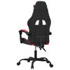 vidaXL Silla gaming giratoria cuero sintético negro y rojo