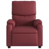 vidaXL Sill&oacute;n masaje reclinable el&eacute;ctrico cuero sint&eacute;tico rojo tinto