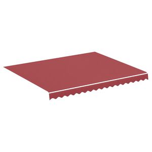 vidaXL Tela de repuesto para toldo rojo burdeos 280x245 cm poli&eacute;ster