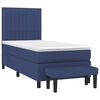 vidaXL Cama box spring con colch&oacute;n tela azul 100x200 cm