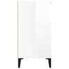 vidaXL Aparador de madera contrachapada blanco brillante 60x35x70 cm